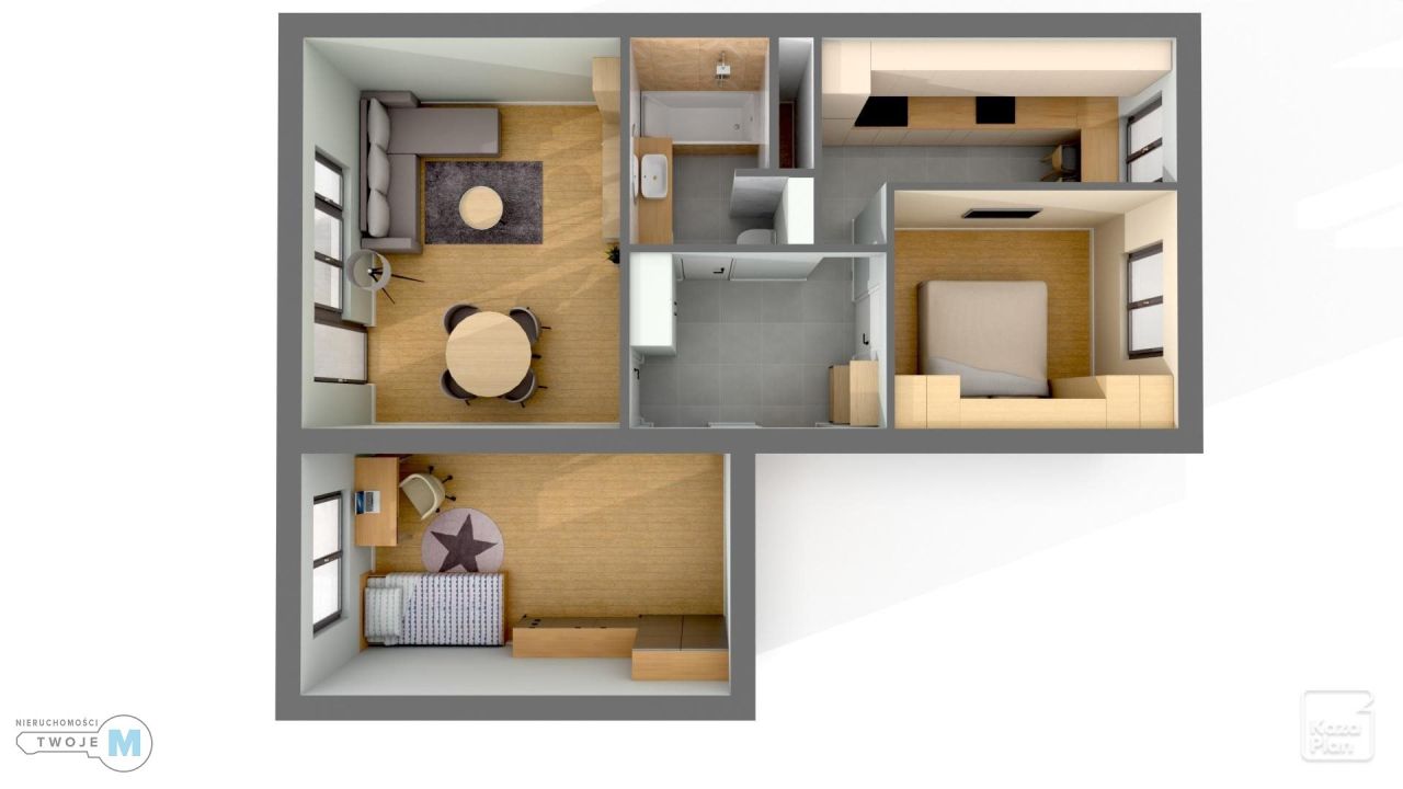 Mieszkanie 3-pokojowe Kielce Bocianek, ul. Cypriana Kamila Norwida. Zdjęcie 21