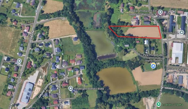 Działka budowlana Bielsko-Biała Hałcnów, ul. Zagrody