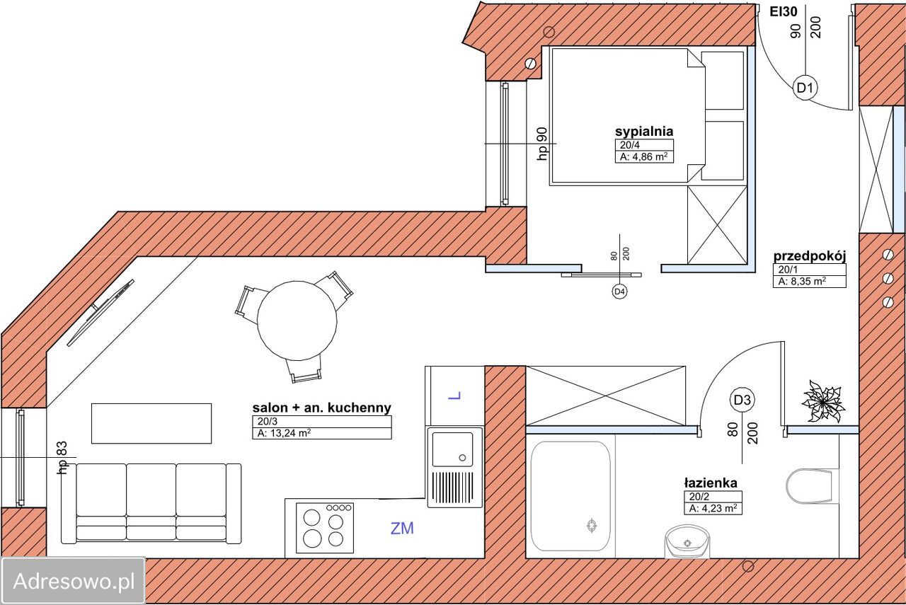 Mieszkanie 2-pokojowe Katowice Śródmieście, ul. Starowiejska. Zdjęcie 3