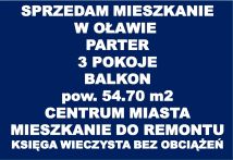 Mieszkanie 3-pokojowe Oława, ul. 1 Maja