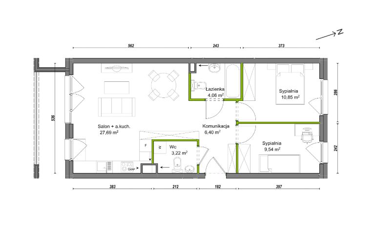 Mieszkanie 3-pokojowe Wrocław Ołtaszyn, ul. Orawska. Zdjęcie 8