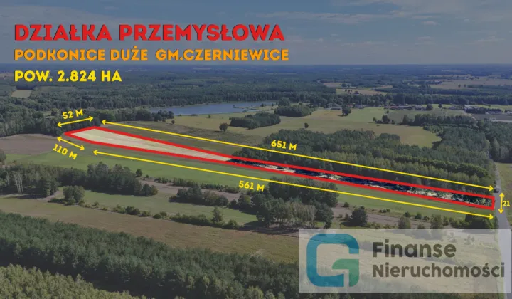 Działka inwestycyjna Podkonice Duże