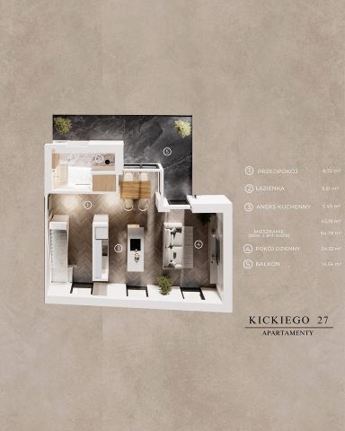 Mieszkanie 3-pokojowe Warszawa Praga-Południe, ul. Ludwika Kickiego. Zdjęcie 3