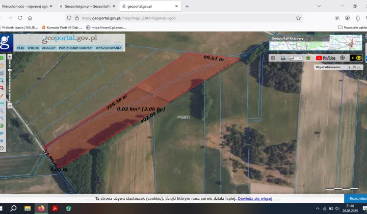 Działka rolna Krynickie