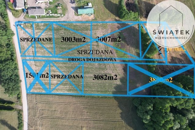 Działka budowlana Zarośle Cienkie. Zdjęcie 3