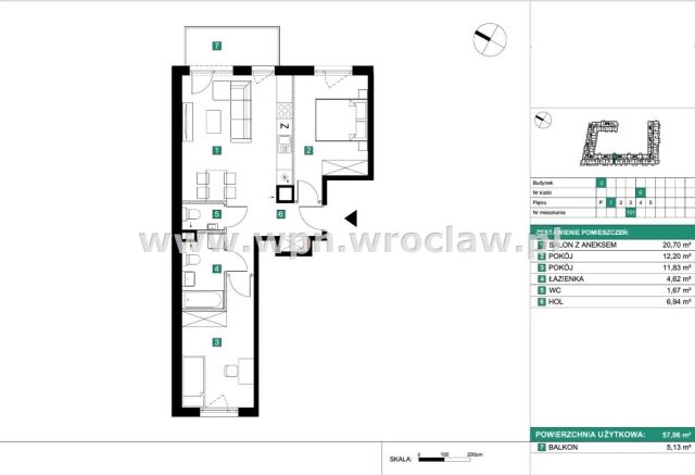 Mieszkanie 3-pokojowe Wrocław Tarnogaj. Zdjęcie 5