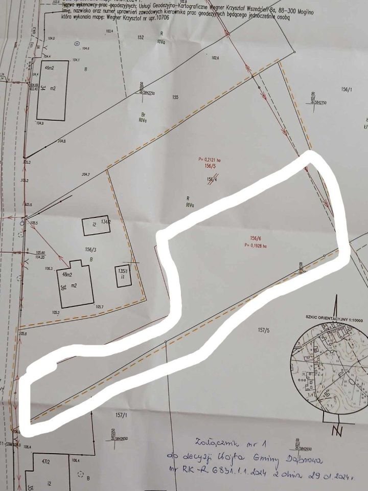 Działka budowlana Parlinek. Zdjęcie 3