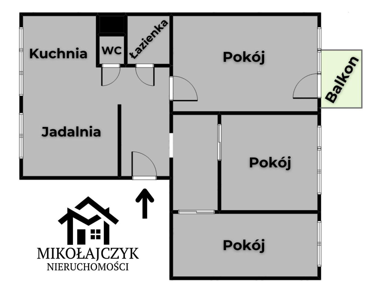 Mieszkanie 3-pokojowe Bartoszyce, ul. Bohaterów Warszawy. Zdjęcie 12