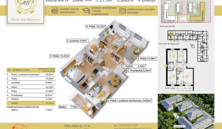 Mieszkanie 4-pokojowe Ostrów Mazowiecka