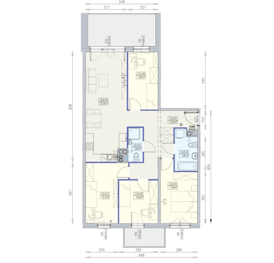Mieszkanie 5-pokojowe Wrocław Partynice, ul. Przyjaźni. Zdjęcie 2