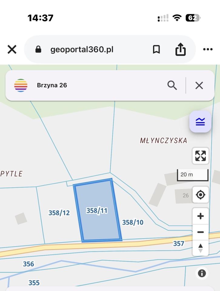 Działka rolno-budowlana Brzyna. Zdjęcie 3