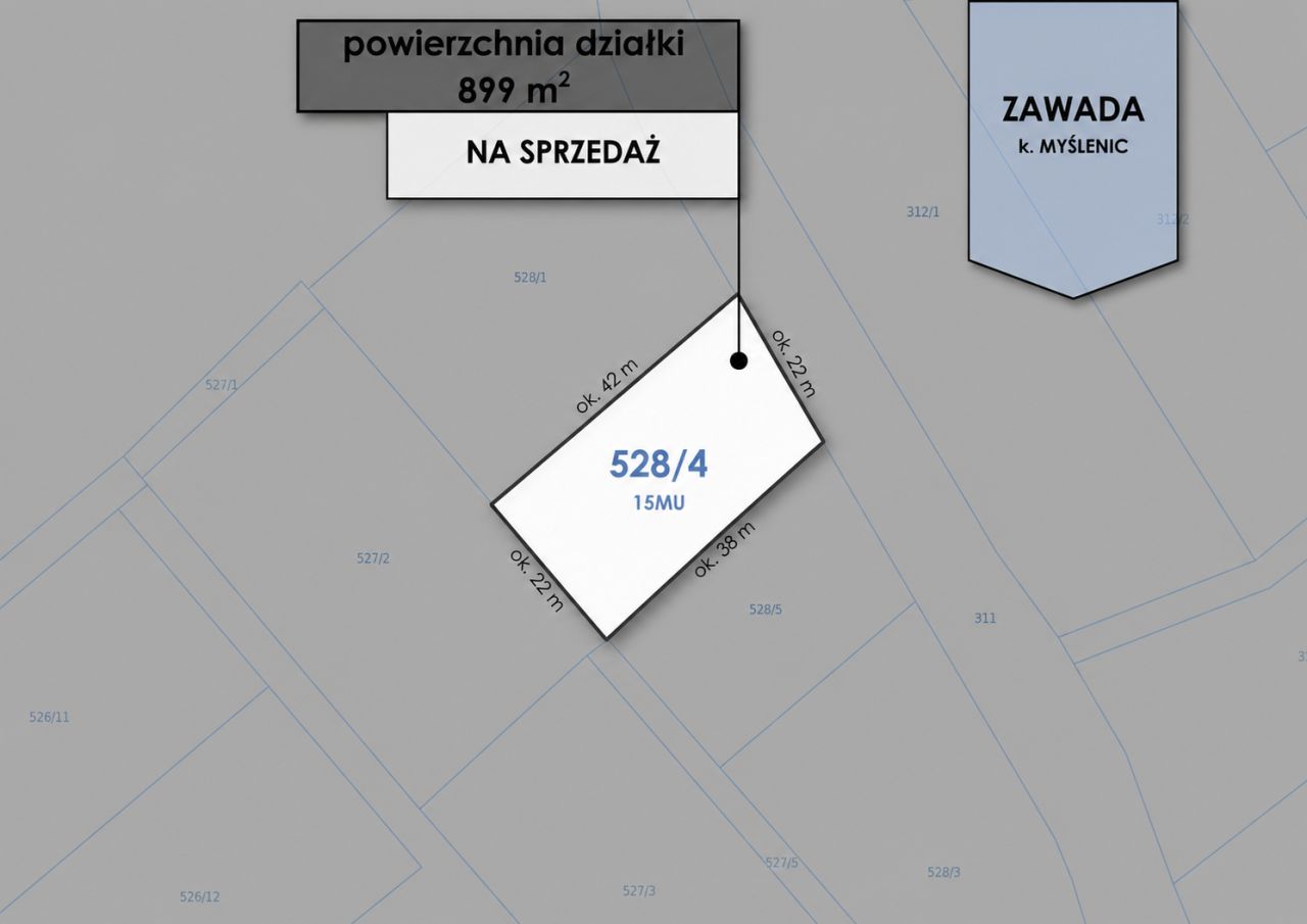 Działka budowlana Zawada Podgościniec, Zawada. Zdjęcie 4