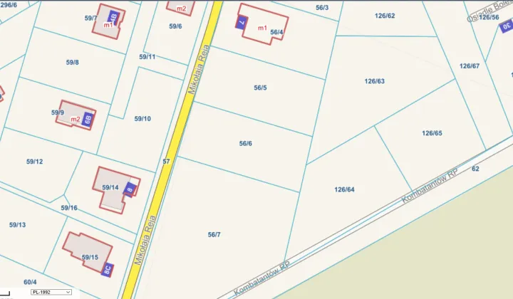 Działka budowlana Kamień Pomorski Centrum, ul. Mikołaja Reja