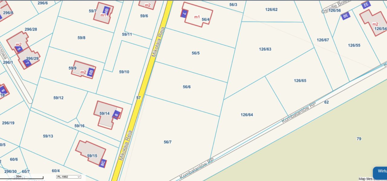 Działka budowlana Kamień Pomorski Centrum, ul. Mikołaja Reja