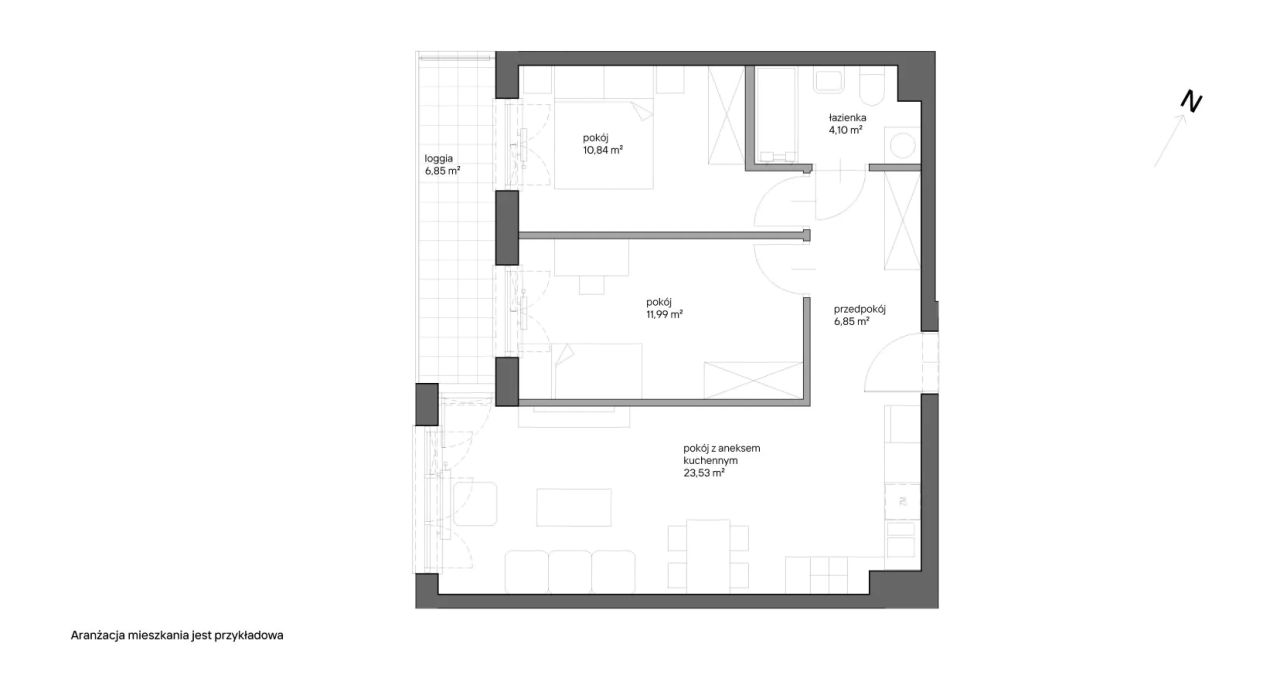 Mieszkanie 3-pokojowe Kraków Bieżanów, ul. Henryka i Karola Czeczów. Zdjęcie 7