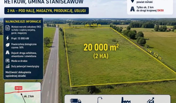 Działka budowlana Retków
