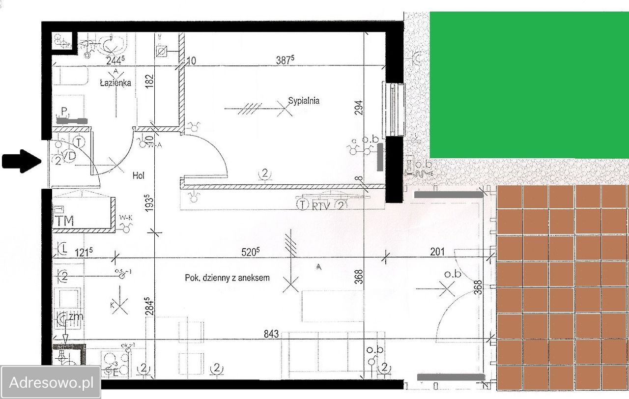 Mieszkanie 2-pokojowe Gdańsk Wrzeszcz, ul. Bolesława Chrobrego. Zdjęcie 16