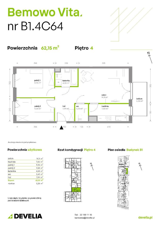 Mieszkanie 3-pokojowe Warszawa Chrzanów, ul. Szeligowska. Zdjęcie 8