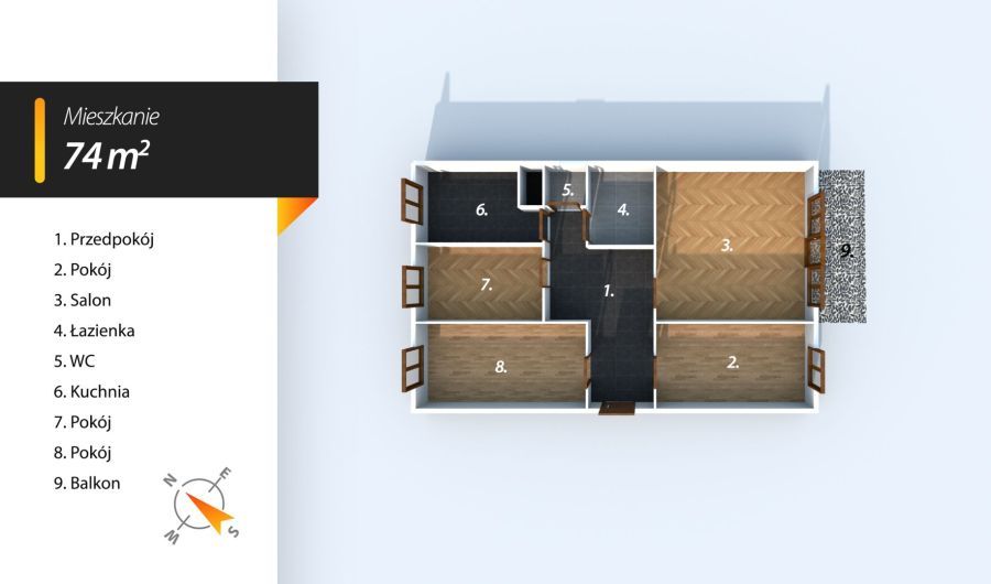 Mieszkanie 4-pokojowe Gdańsk Morena, ul. Krzysztofa Kolumba. Zdjęcie 2