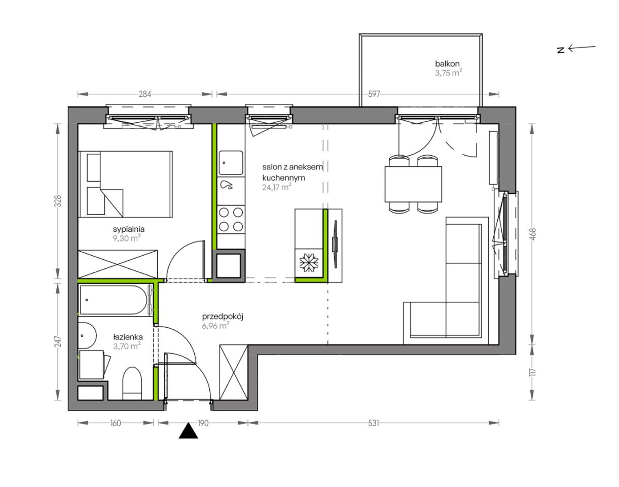 Mieszkanie 2-pokojowe Kraków Płaszów, ul. Myśliwska. Zdjęcie 25