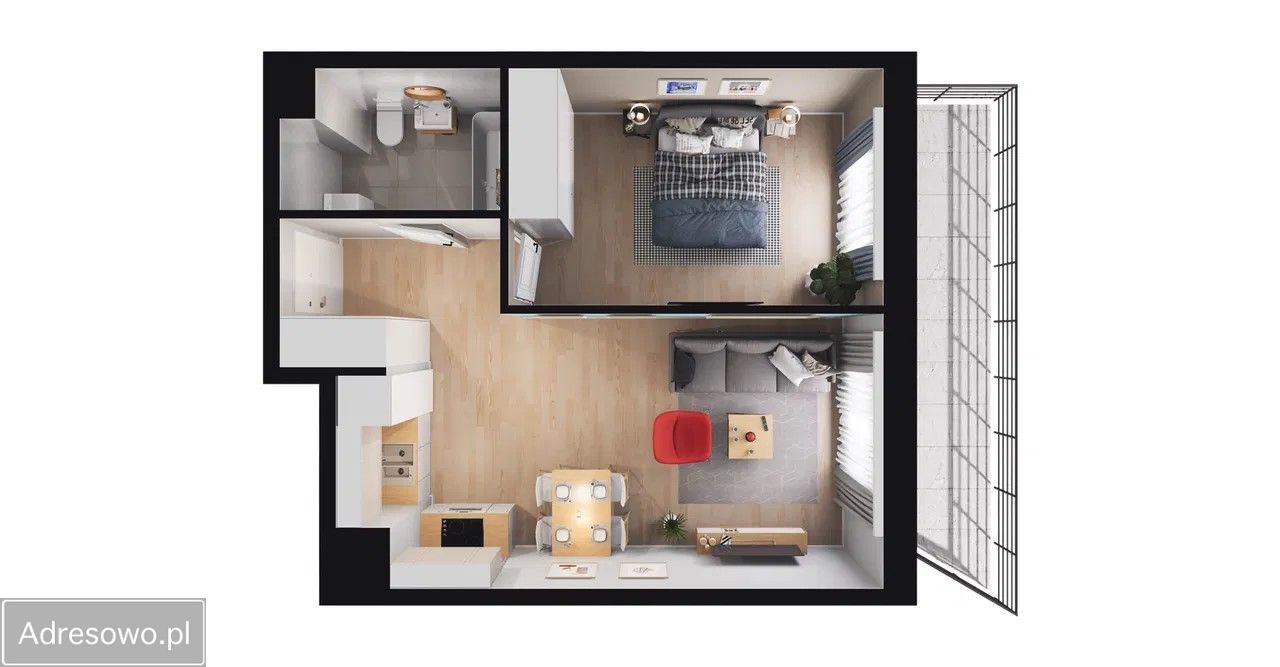 Mieszkanie 2-pokojowe Kraków Podgórze, ul. Łagiewnicka. Zdjęcie 9