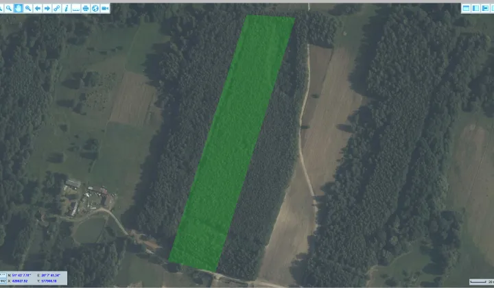 Działka leśna Nowe Byliny