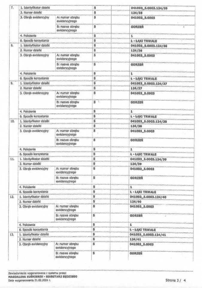 Działka budowlana Gorzeń. Zdjęcie 15
