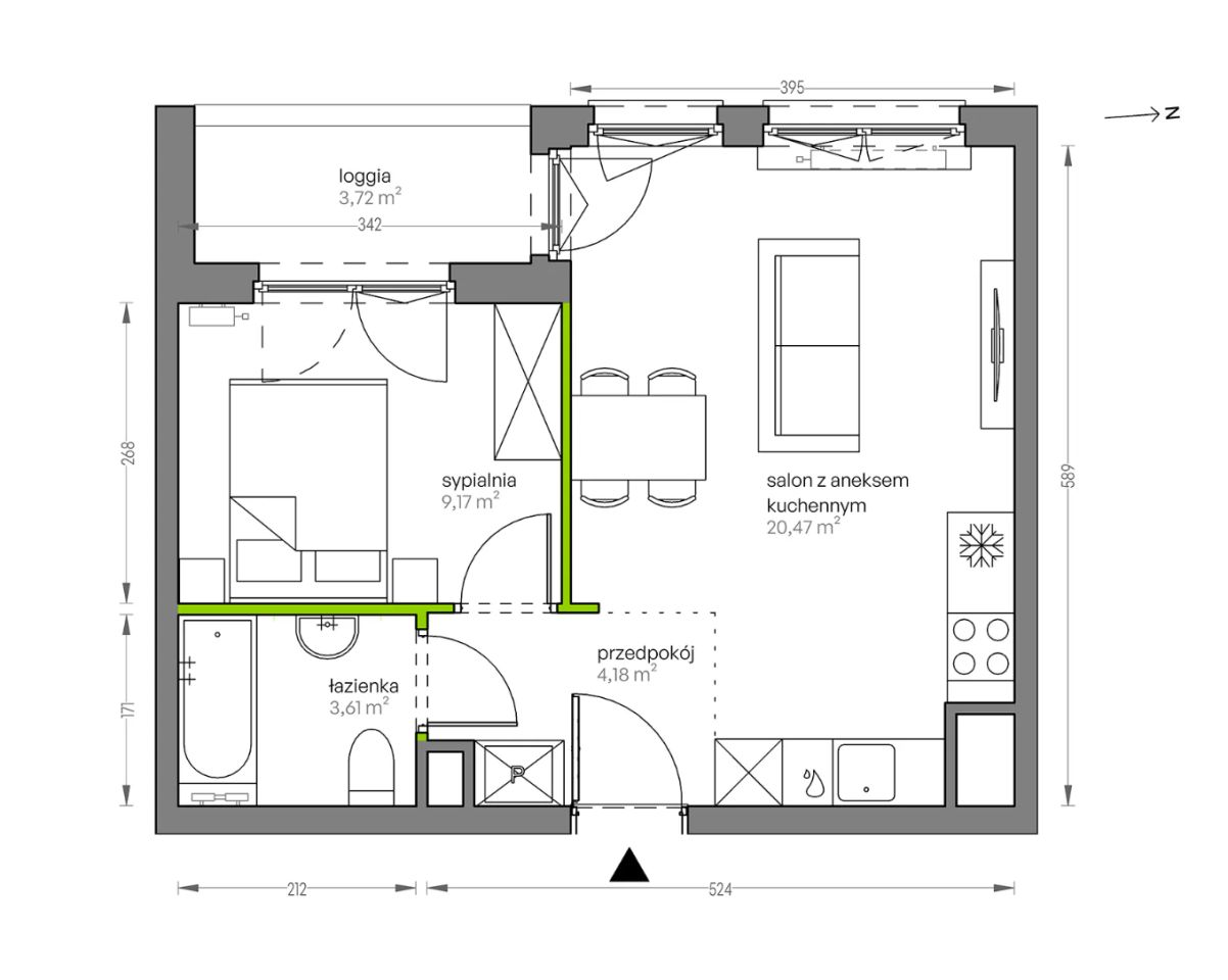 Mieszkanie 2-pokojowe Kraków Płaszów, ul. Myśliwska. Zdjęcie 25