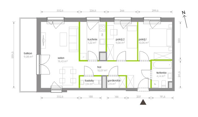 Mieszkanie 3-pokojowe Warszawa Chrzanów, ul. Szeligowska. Zdjęcie 8