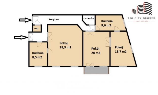 Mieszkanie 3-pokojowe Lublin Śródmieście, ul. Bernardyńska. Zdjęcie 1