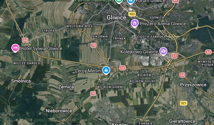 Działka rod Gliwice Brzezinka, ul. Rybnicka