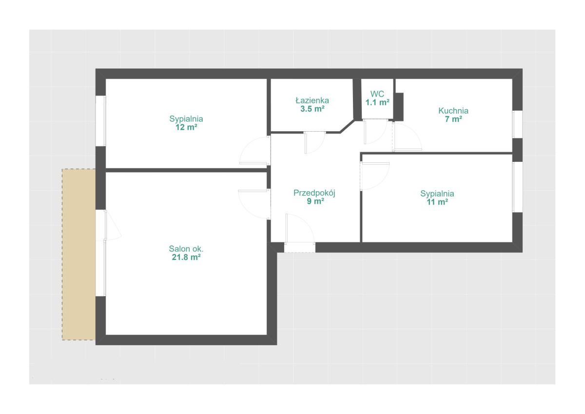 Mieszkanie 3-pokojowe Poznań Piątkowo, os. Stefana Batorego. Zdjęcie 12