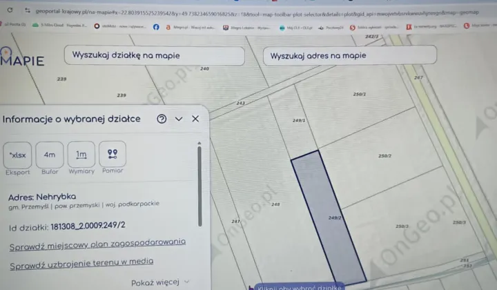 Działka rolna Nehrybka