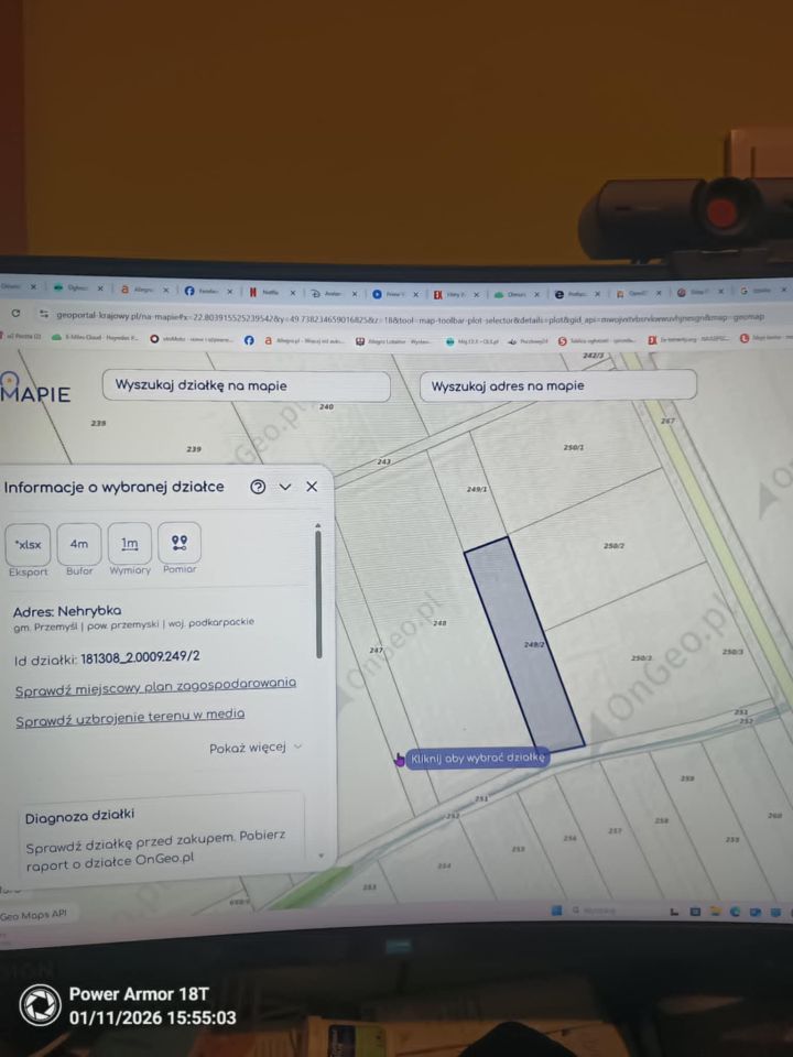 Działka rolna Nehrybka