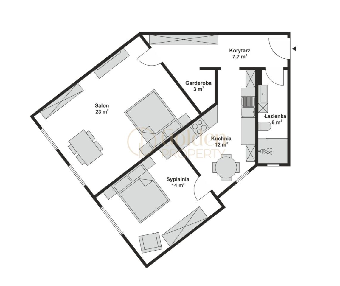 Mieszkanie 2-pokojowe Sopot, al. Niepodległości. Zdjęcie 27