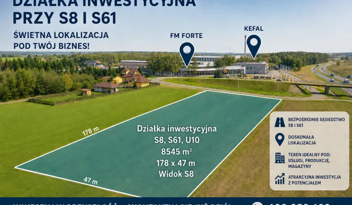 Działka inwestycyjna Ostrów Mazowiecka, ul. Biała