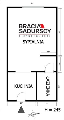 Mieszkanie 1-pokojowe Kraków Prądnik Biały, ul. Ludomira Różyckiego. Zdjęcie 14