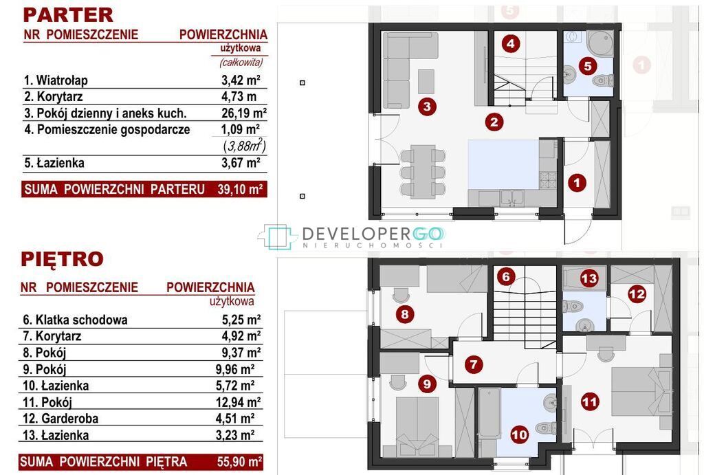 dom szeregowy, 4 pokoje Porosły. Zdjęcie 7