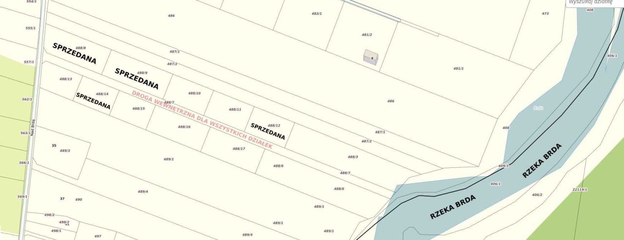 Działka budowlana Tryszczyn, ul. Nad Brdą. Zdjęcie 2