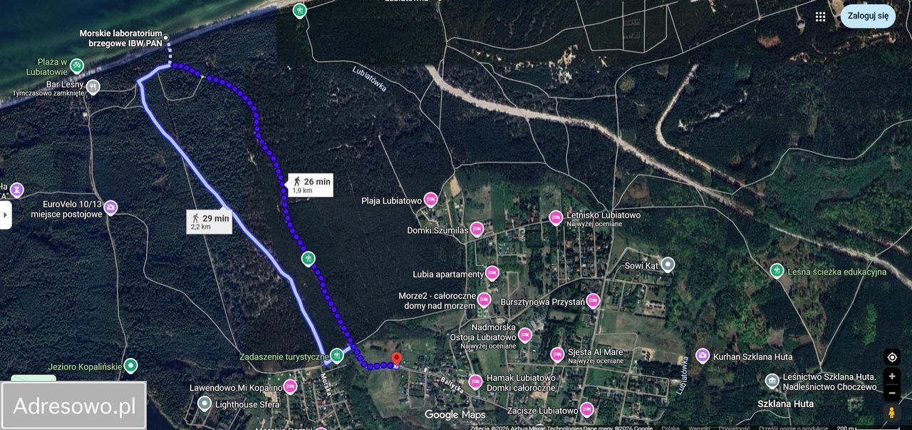 Działka inwestycyjna Lubiatowo, ul. Bałtycka. Zdjęcie 2