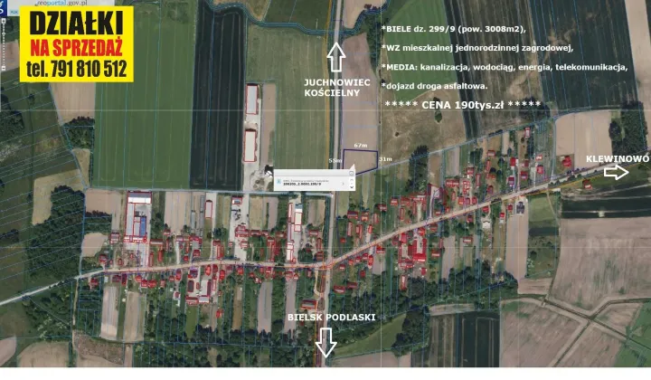 Działka rolno-budowlana Biele, brak