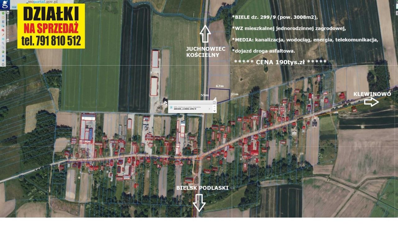 Działka rolno-budowlana Biele, brak. Zdjęcie 1