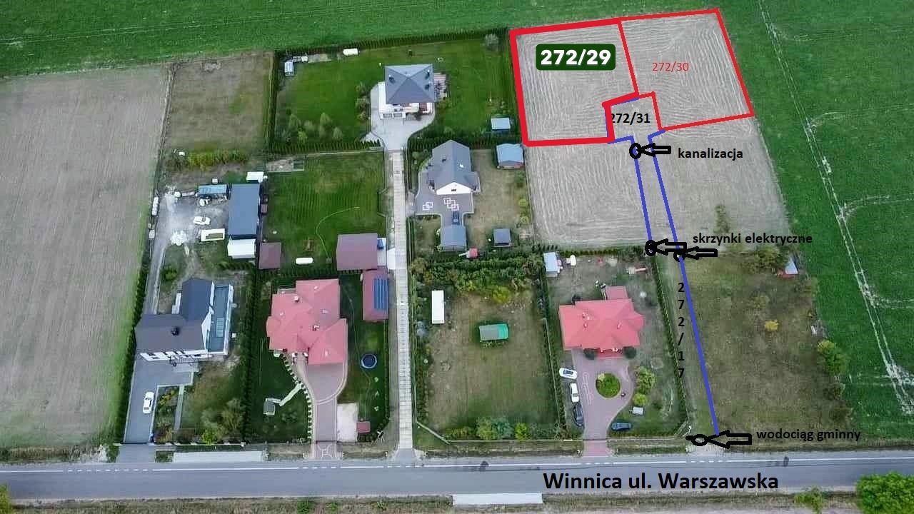 Działka budowlana Winnica, ul. Warszawska. Zdjęcie 4