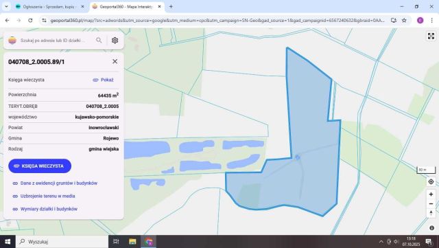 Działka rolna Glinno Wielkie. Zdjęcie 1