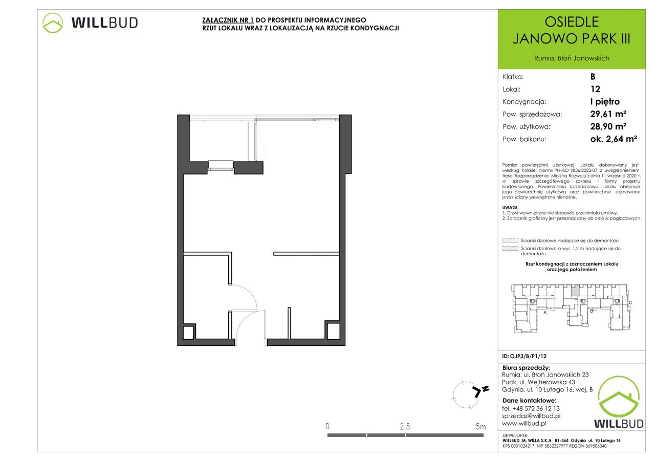 Mieszkanie 1-pokojowe Rumia Janowo, ul. Błoń Janowskich. Zdjęcie 10