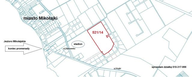 Działka budowlana Mikołajki Dybowo, ul. Michała Kajki. Zdjęcie 1