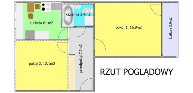 Mieszkanie 2-pokojowe Wrocław Stare Miasto, pl. Tadeusza Kościuszki. Zdjęcie 4