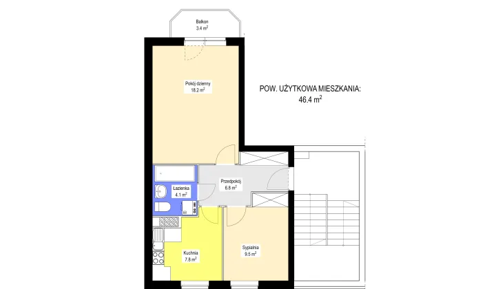 Mieszkanie 2-pokojowe Polkowice, ul. Stanisława Moniuszki