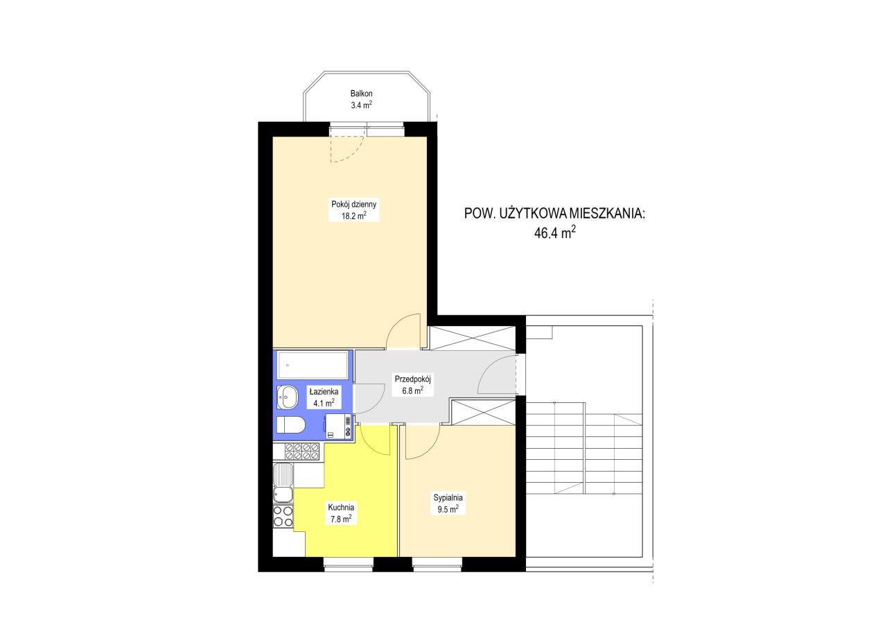 Mieszkanie 2-pokojowe Polkowice, ul. Stanisława Moniuszki. Zdjęcie 1