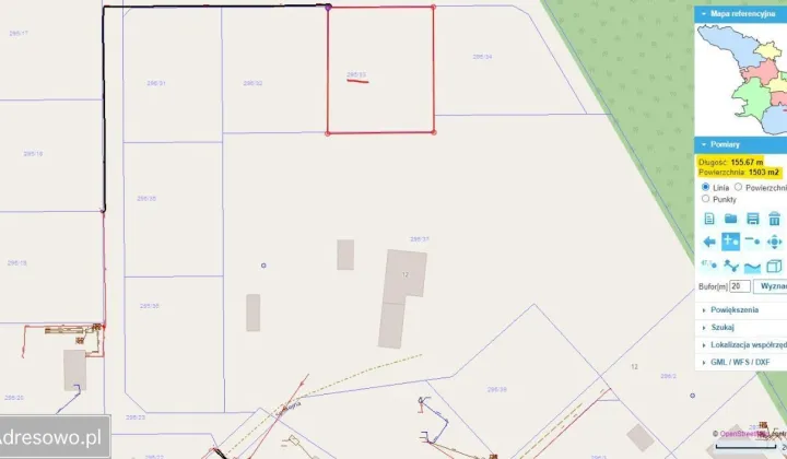 Działka budowlana Huta Dłutowska, ul. Spokojna